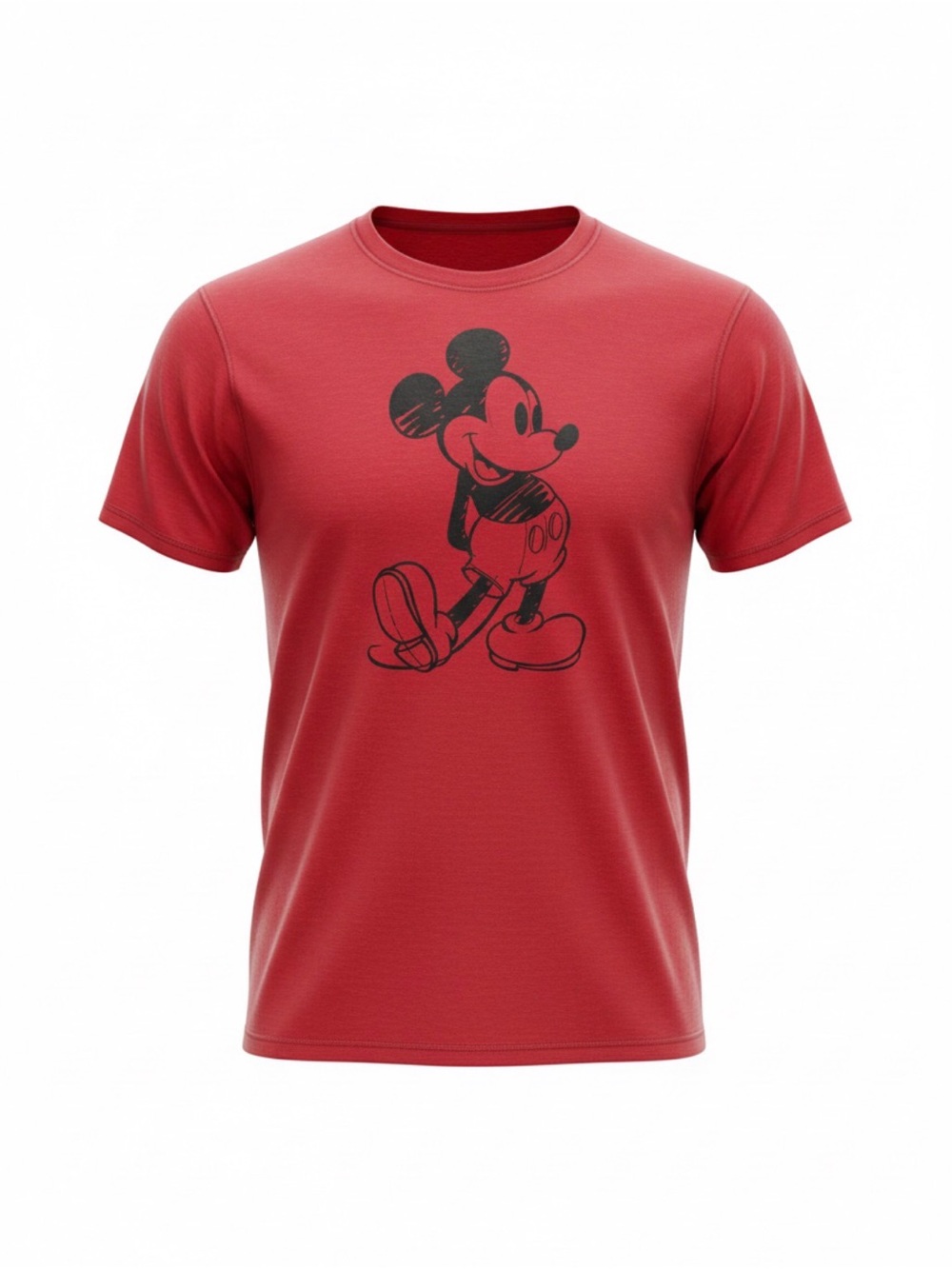 Bella Canvas Mickey Mouse T-Shirt Size 2XL Red Graphic Tee